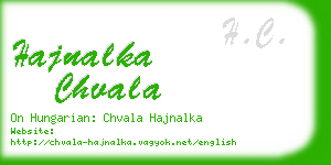 hajnalka chvala business card
